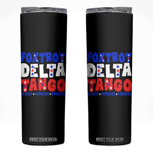 FDT Foxtrot Delta Tango Skinny Tumbler TS09 Black Print Your Wear