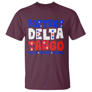 FDT Foxtrot Delta Tango T Shirt TS09 Maroon Print Your Wear