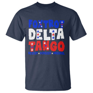 FDT Foxtrot Delta Tango T Shirt TS09 Navy Print Your Wear