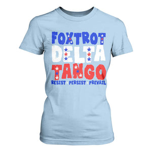 FDT Foxtrot Delta Tango T Shirt For Women TS09 Light Blue Print Your Wear