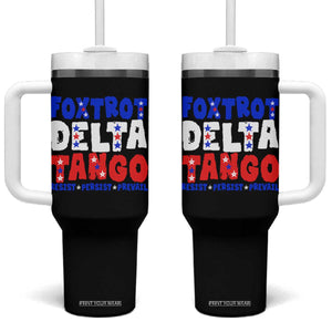 FDT Foxtrot Delta Tango Tumbler With Handle TS09 One Size: 40 oz Black Print Your Wear