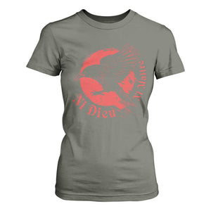 Anarchism T Shirt For Women Ni Dieu Ni Maitre Neither God Nor Master TS09 Military Green Print Your Wear