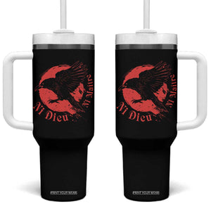Anarchism Tumbler With Handle Ni Dieu Ni Maitre Neither God Nor Master TS09 One Size: 40 oz Black Print Your Wear