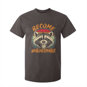 Anarchism T Shirt For Kid Become Ungovernable Angry Raccoon TS09 Dark Chocolate Print Your Wear