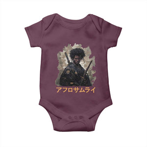Afro Samurai Baby Onesie Black Pride Japanese Arts TS09 Maroon Print Your Wear