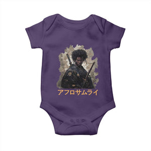 Afro Samurai Baby Onesie Black Pride Japanese Arts TS09 Purple Print Your Wear