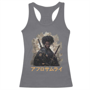 Afro Samurai Racerback Tank Top Black Pride Japanese Arts TS09 Charcoal Print Your Wear