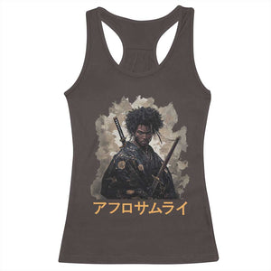 Afro Samurai Racerback Tank Top Black Pride Japanese Arts TS09 Dark Chocolate Print Your Wear
