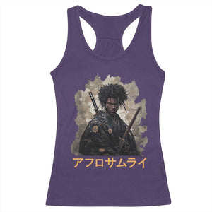 Afro Samurai Racerback Tank Top Black Pride Japanese Arts TS09 Purple Print Your Wear