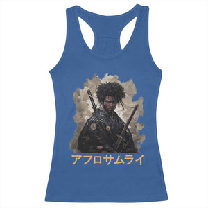 Afro Samurai Racerback Tank Top Black Pride Japanese Arts TS09 Royal Blue Print Your Wear