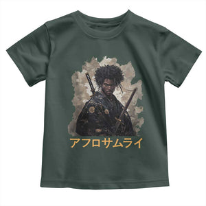 Afro Samurai Toddler T Shirt Black Pride Japanese Arts TS09 Dark Forest Green Print Your Wear