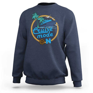 Cruise Mode On Cruising Summer Vacation Sweatshirt TS09 Navy Print Your Wear
