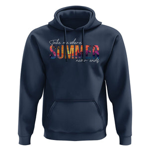 Take Me Where Summer Never Ends Hoodie TS09 Navy Print Your Wear