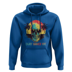 Enjoy Summer Vibe Cool Skull Aesthetic Beach Lover Hoodie TS09 Royal Blue Print Your Wear