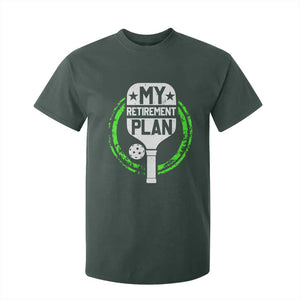 Funny Retirement Plan Retired Pickleball Player T Shirt For Kid TS09 Dark Forest Green Print Your Wear