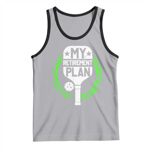 Funny Retirement Plan Retired Pickleball Player Tank Top TS09 Athletic Heather Black Print Your Wear