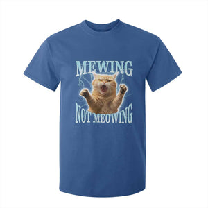 Funny Meme Cat Mewing Not Meowing T Shirt For Kid TS09 Royal Blue Print Your Wear