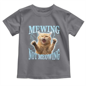 Funny Meme Cat Mewing Not Meowing Toddler T Shirt TS09 Charcoal Print Your Wear