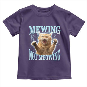 Funny Meme Cat Mewing Not Meowing Toddler T Shirt TS09 Purple Print Your Wear