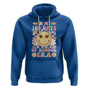 In My 100 Days Of School Era Retro Groovy Hoodie TS09 Royal Blue Printyourwear