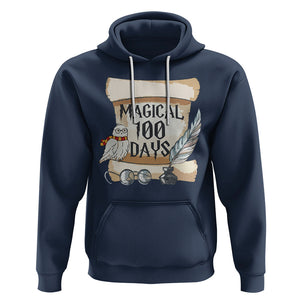 Magical 100 Days Of School Vintage Letter Magic Owl Hoodie TS09 Navy Printyourwear