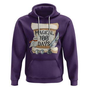 Magical 100 Days Of School Vintage Letter Magic Owl Hoodie TS09 Purple Printyourwear