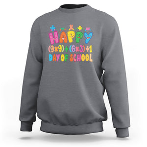 Math Formula 100 Days Of School Funny Math Teacher Sweatshirt TS09 Charcoal Printyourwear