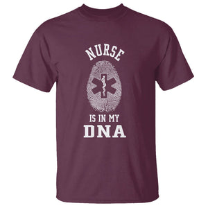 Nurse T Shirt Nursing Is In My DNA TS09 Maroon Printyourwear