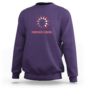 Pharmacist Loading Funny Pills Medicine Pharmacy Student Sweatshirt TS09 Purple Printyourwear