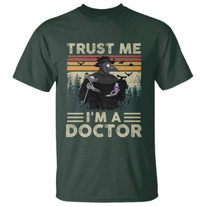 Plague Doctor T Shirt Trust Me I'm A Doctor Face Mask Physician TS09 Dark Forest Green Printyourwear