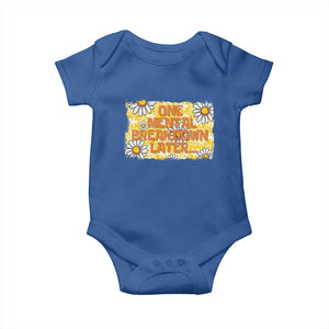 Funny One Mental Breakdown Later Baby Onesie Daisy Mental Health TS09 Royal Blue Print Your Wear