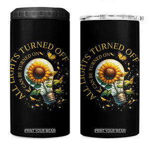 Mental Health Motivation Quote 4 in 1 Can Cooler Tumbler All Lights Turned Off Can Be Turned On TS09 One Size: 16 oz Black Print Your Wear