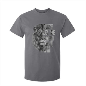 Don't Let the Hard Days Win T Shirt For Kid Lion Power Mental Health Warrior TS09 Charcoal Print Your Wear