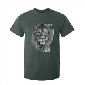 Don't Let the Hard Days Win T Shirt For Kid Lion Power Mental Health Warrior TS09 Dark Forest Green Print Your Wear