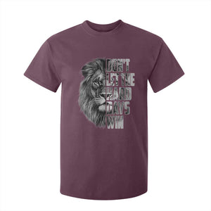 Don't Let the Hard Days Win T Shirt For Kid Lion Power Mental Health Warrior TS09 Maroon Print Your Wear