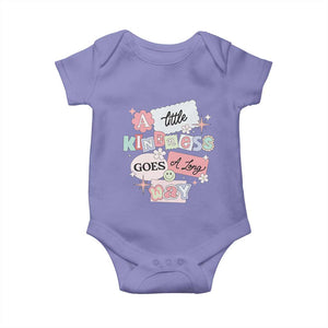 Inspirational A Little Kindness Goes A Long Way Baby Onesie TS09 Violet Print Your Wear