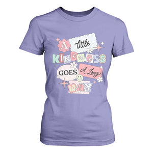 Inspirational A Little Kindness Goes A Long Way T Shirt For Women TS09 Violet Print Your Wear