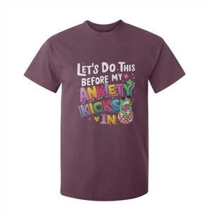 Funny Frog Let's Do This Before My Anxiety Kicks In T Shirt For Kid TS09 Maroon Print Your Wear