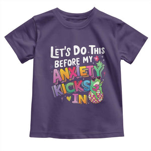 Funny Frog Let's Do This Before My Anxiety Kicks In Toddler T Shirt TS09 Purple Print Your Wear