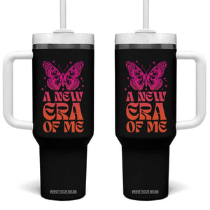 A New Era Of Me Tumbler With Handle TS09 One Size: 40 oz Black Print Your Wear