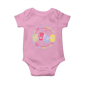 Autism Baby Onesie Fingerprint Autism Each Print Tells A Different Story TS09 Light Pink Print Your Wear