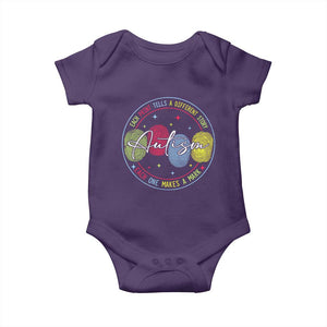 Autism Baby Onesie Fingerprint Autism Each Print Tells A Different Story TS09 Purple Print Your Wear