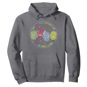 Autism Hoodie Fingerprint Autism Each Print Tells A Different Story TS09 Charcoal Print Your Wear