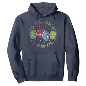 Autism Hoodie Fingerprint Autism Each Print Tells A Different Story TS09 Navy Print Your Wear
