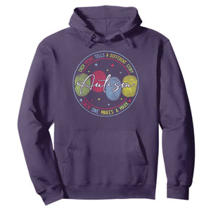 Autism Hoodie Fingerprint Autism Each Print Tells A Different Story TS09 Purple Print Your Wear