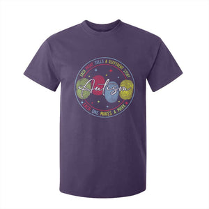 Autism T Shirt For Kid Fingerprint Autism Each Print Tells A Different Story TS09 Purple Print Your Wear