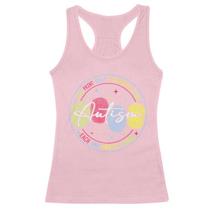 Autism Racerback Tank Top Fingerprint Autism Each Print Tells A Different Story TS09 Light Pink Print Your Wear