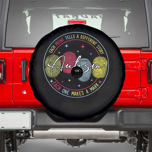 Autism Spare Tire Cover Fingerprint Autism Each Print Tells A Different Story TS09 Black Print Your Wear