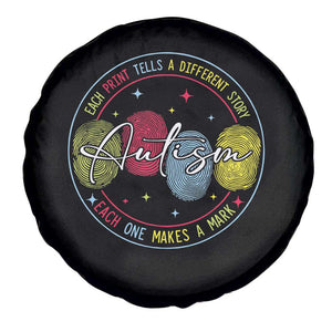 Autism Spare Tire Cover Fingerprint Autism Each Print Tells A Different Story TS09 Print Your Wear