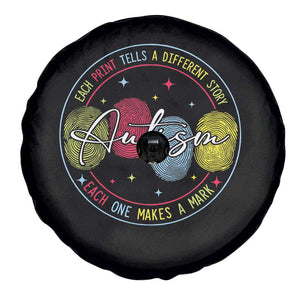 Autism Spare Tire Cover Fingerprint Autism Each Print Tells A Different Story TS09 Print Your Wear